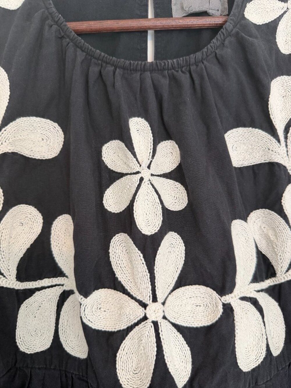 ANTHROPOLOGIE EMBROIDERED PUFF-SLEEVE MIDI DRESS - Picture 9 of 9